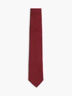 Solid Silk Tie — Burgundy 1
