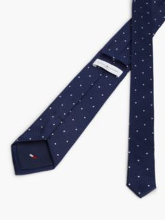 Allover Dot Silk Tie — Navy Blue Multi 2