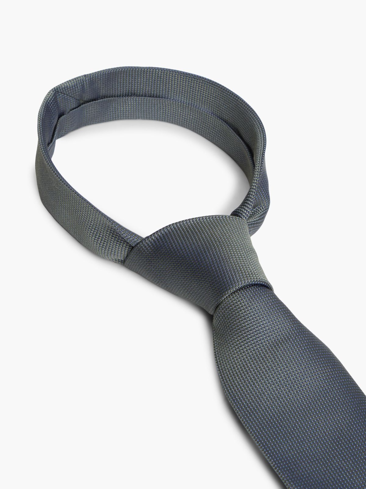 Microdot Silk Tie — Ghost Fern