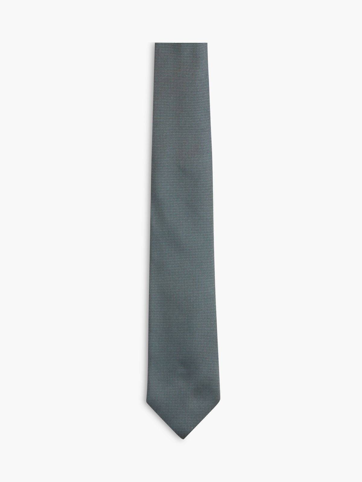 Microdot Silk Tie — Ghost Fern