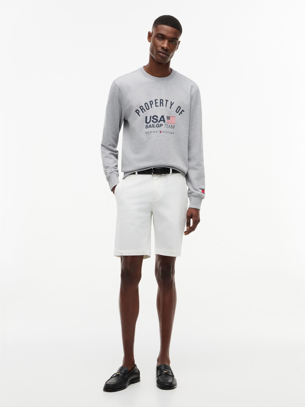 Tommy x US SailGP Team Property Sweatshirt — Light Grey Heather