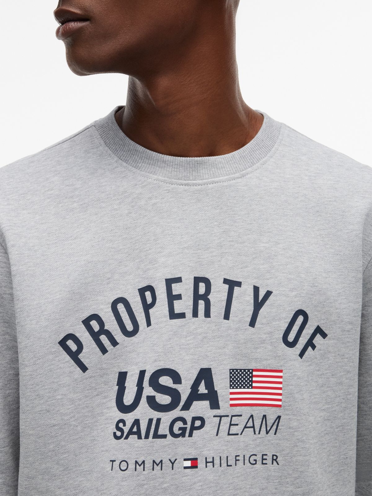 Tommy x US SailGP Team Property Sweatshirt — Light Grey Heather