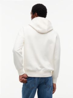 Embroidered Flag Logo Fleece Hoodie — Ivory Petal 6