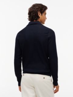 New York Label Performance Sweater Polo — Navy Blue 4