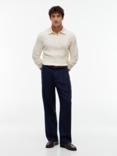 New York Label Performance Sweater Polo — Ivory Petal 2