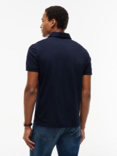 New York Label Regular Fit Mercerized Polo — Navy Blue 6