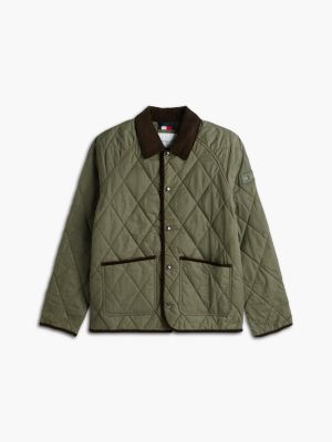 Мужская куртка Tommy Hilfiger Quilted Waxed Liner Jacket, цвет: Зелёный — фото 5