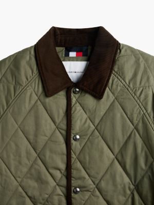 Мужская куртка Tommy Hilfiger Quilted Waxed Liner Jacket, цвет: Зелёный — фото 6