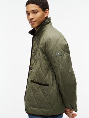 Мужская куртка Tommy Hilfiger Quilted Waxed Liner Jacket, цвет: Зелёный — фото 3
