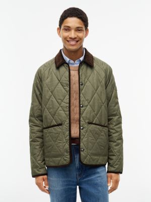 Quilted Waxed Liner Jacket, Ghost Fern