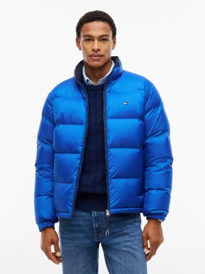 Water-Repellent Ripstop Down Jacket, Ancient Blue