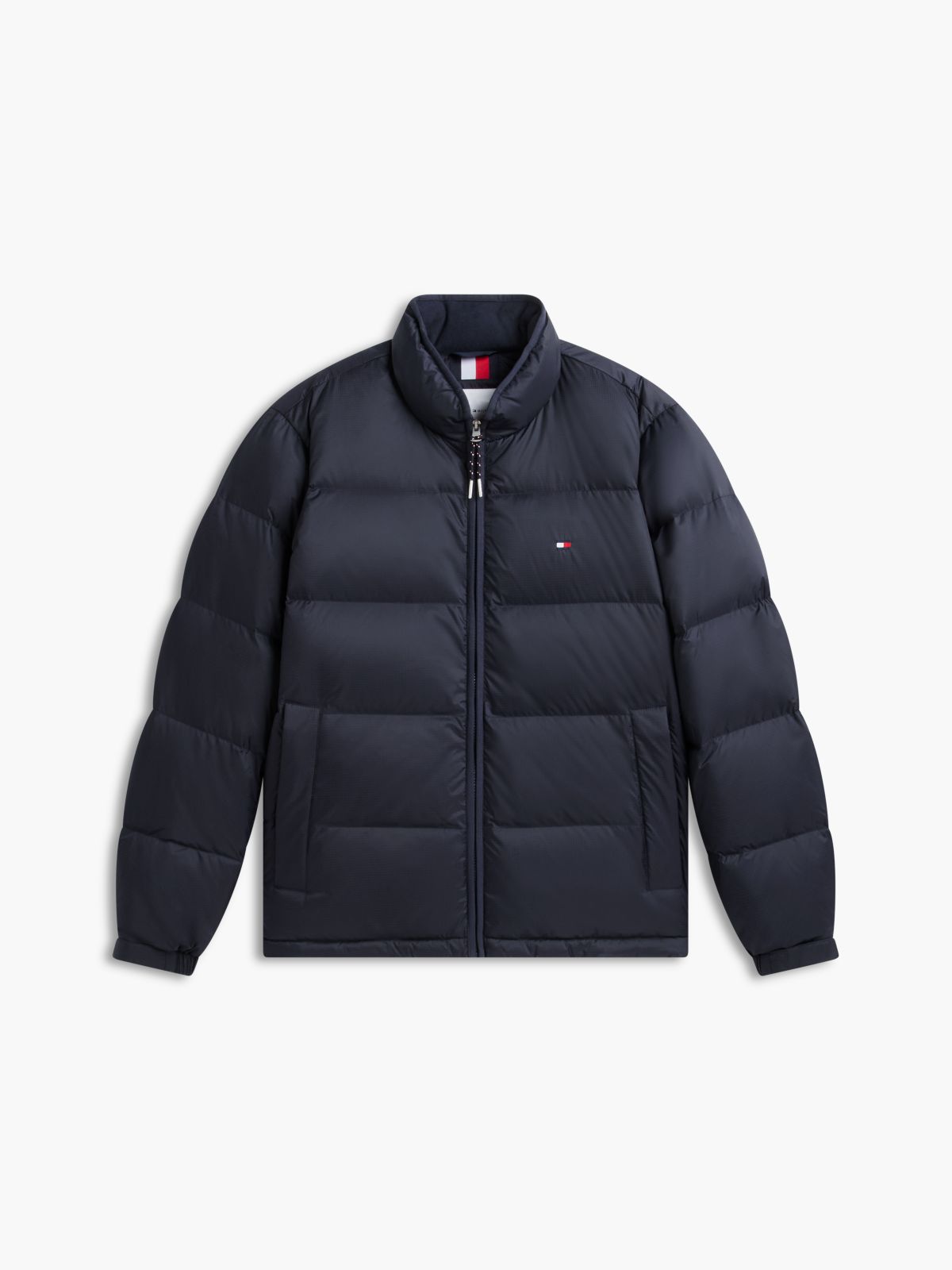 Water-Repellent Ripstop Down Jacket — Navy Blue