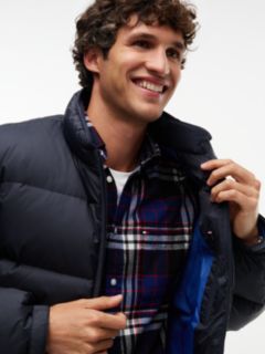 Water-Repellent Ripstop Down Jacket — Navy Blue 3