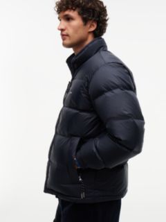 Water-Repellent Ripstop Down Jacket — Navy Blue 4