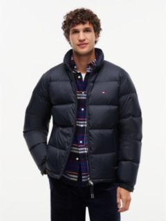 Water-Repellent Ripstop Down Jacket — Navy Blue 1