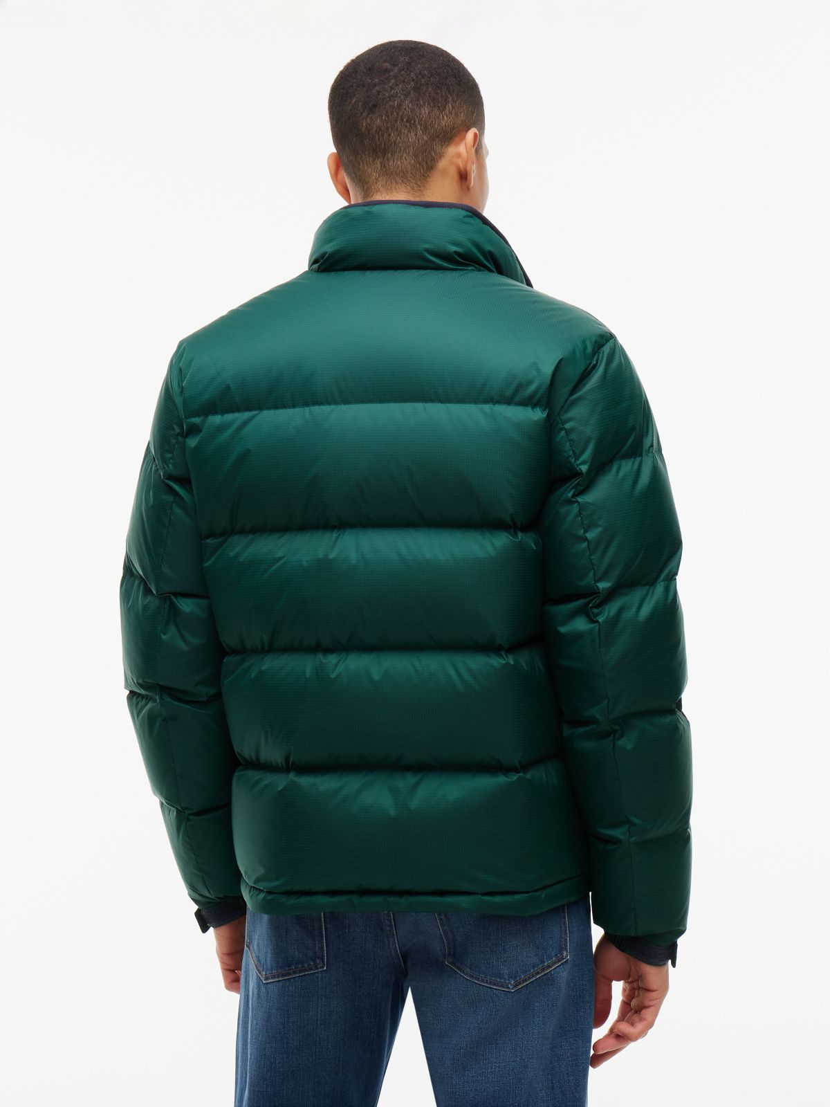 Water-Repellent Ripstop Down Jacket — Ornamental Green