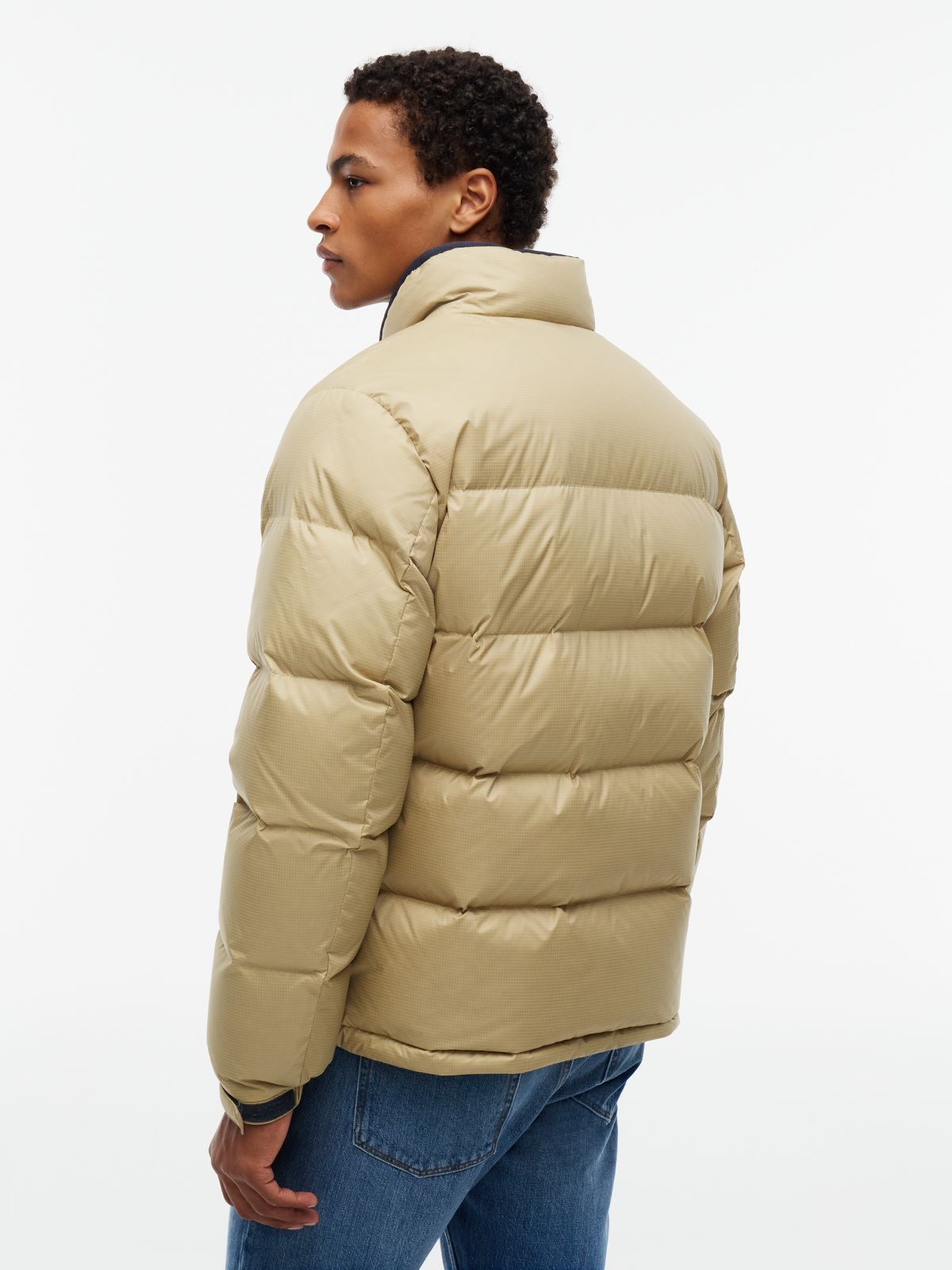 Water-Repellent Ripstop Down Jacket — Khaki