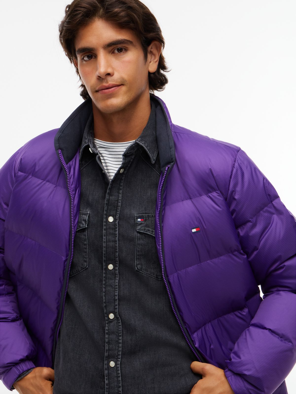Water-Repellent Ripstop Down Jacket — Tuscan Grape