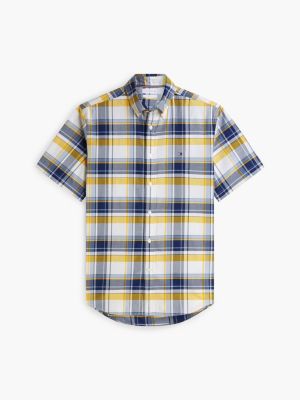 Мужские рубашки Tommy Hilfiger Regular Fit Short-Sleeve Plaid Shirt — фото 5