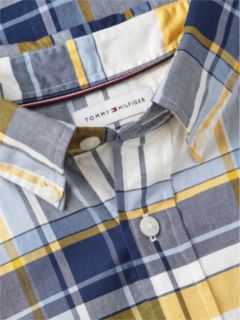 Regular Fit Short-Sleeve Plaid Shirt — Preppy Navy Check 6