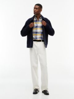 Regular Fit Short-Sleeve Plaid Shirt — Preppy Navy Check 2