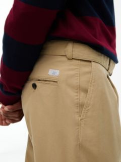 Belted Pleated Twill Pant — Western Khaki 3