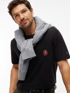 Crest Patch Smooth Cotton T-Shirt — Black 3