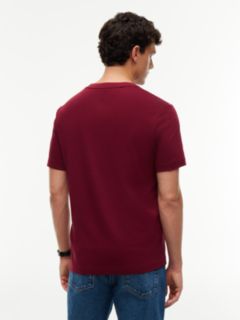Crest Patch Smooth Cotton T-Shirt — Burgundy 4