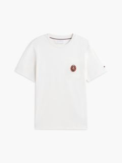 Crest Patch Smooth Cotton T-Shirt — Ivory Petal 5