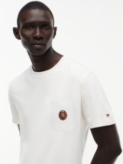 Crest Patch Smooth Cotton T-Shirt — Ivory Petal 3