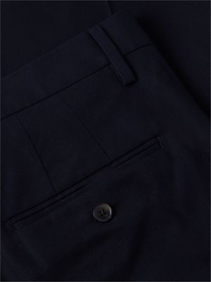 Мужские брюки Tommy Hilfiger New York Label Stretch-Cotton, цвет: Тёмно-синий — фото 6