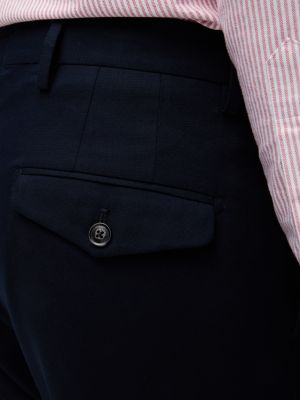 Мужские брюки Tommy Hilfiger New York Label Stretch-Cotton, цвет: Тёмно-синий — фото 3