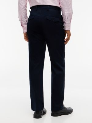 Мужские брюки Tommy Hilfiger New York Label Stretch-Cotton, цвет: Тёмно-синий — фото 4