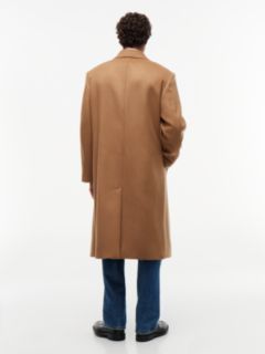 New York Label Relaxed Wool-Blend Coat — Brown 7