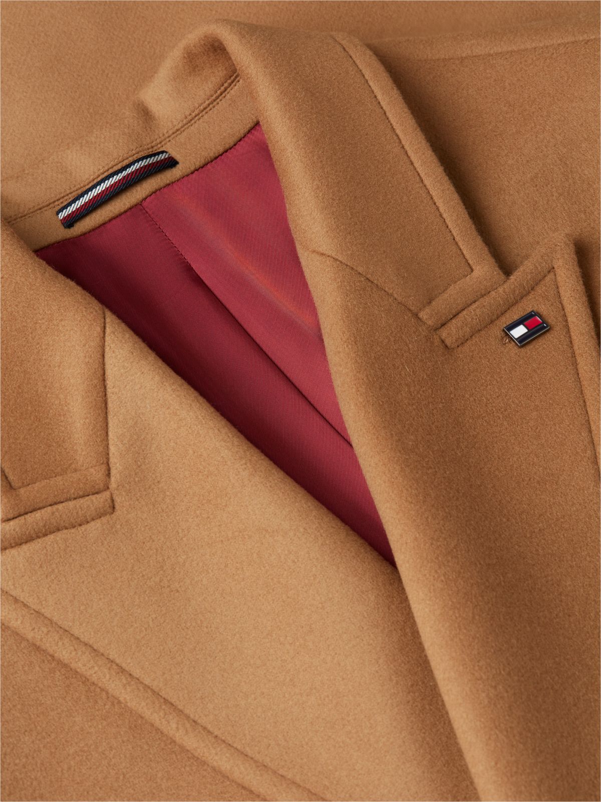 New York Label Relaxed Wool-Blend Coat — Brown