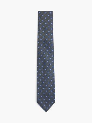 Foulard Print Silk Tie, Ghost Fern Multi