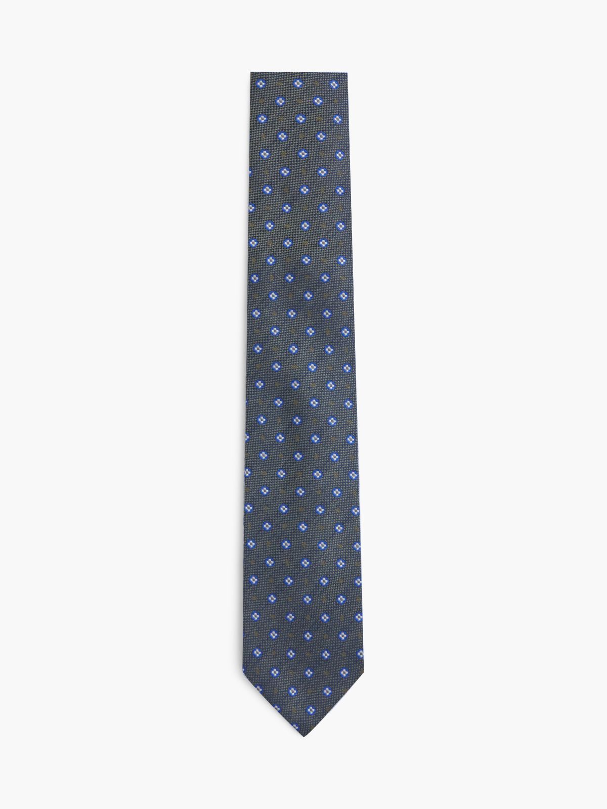 Foulard Print Silk Tie — Ghost Fern Multi