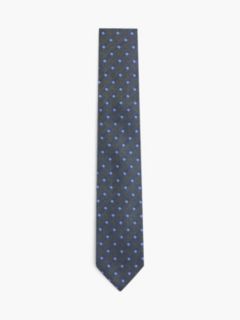 Foulard Print Silk Tie — Ghost Fern Multi 1