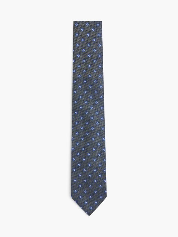 Foulard Print Silk Tie — Ghost Fern Multi