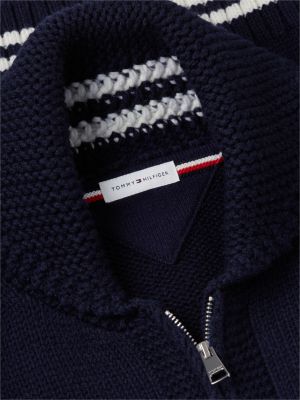 Мужской кардиган Tommy Hilfiger Fair Isle Wool-Blend Zip, цвет: Тёмно-синий — фото 6