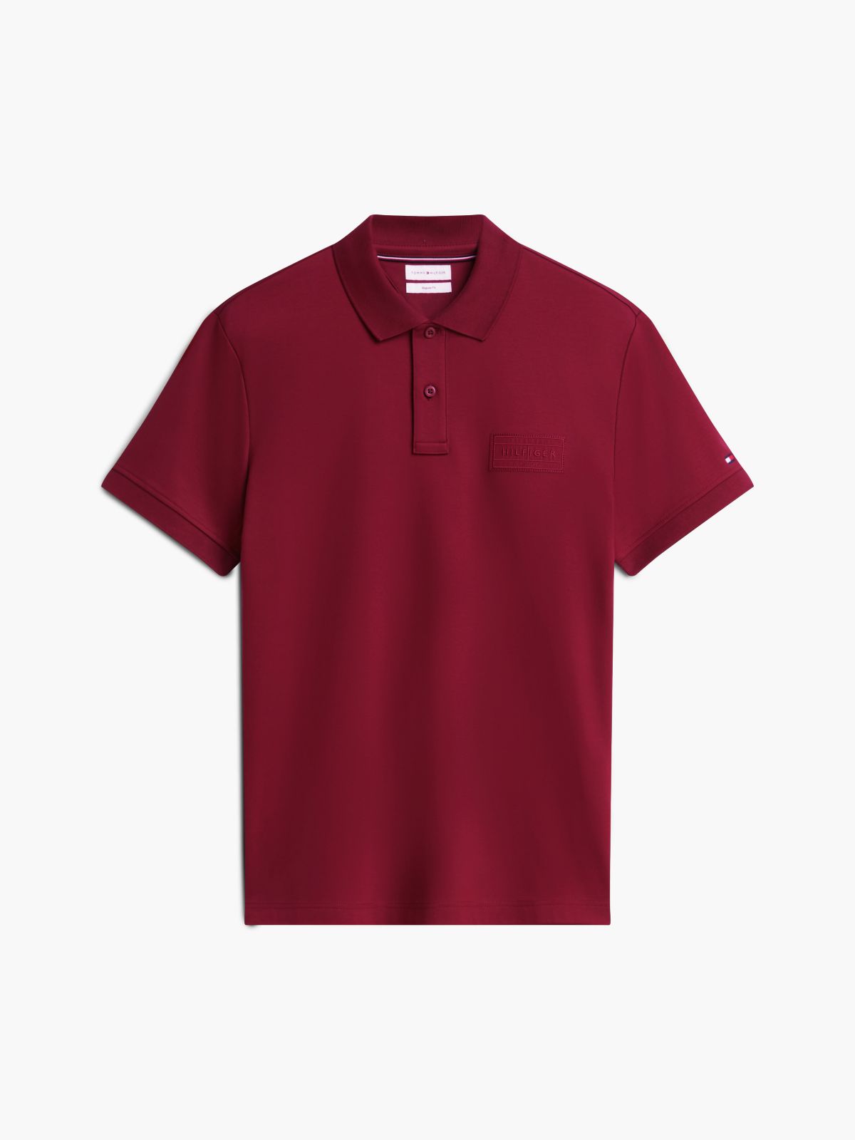 Regular Fit Tonal Logo Interlock Polo — Burgundy