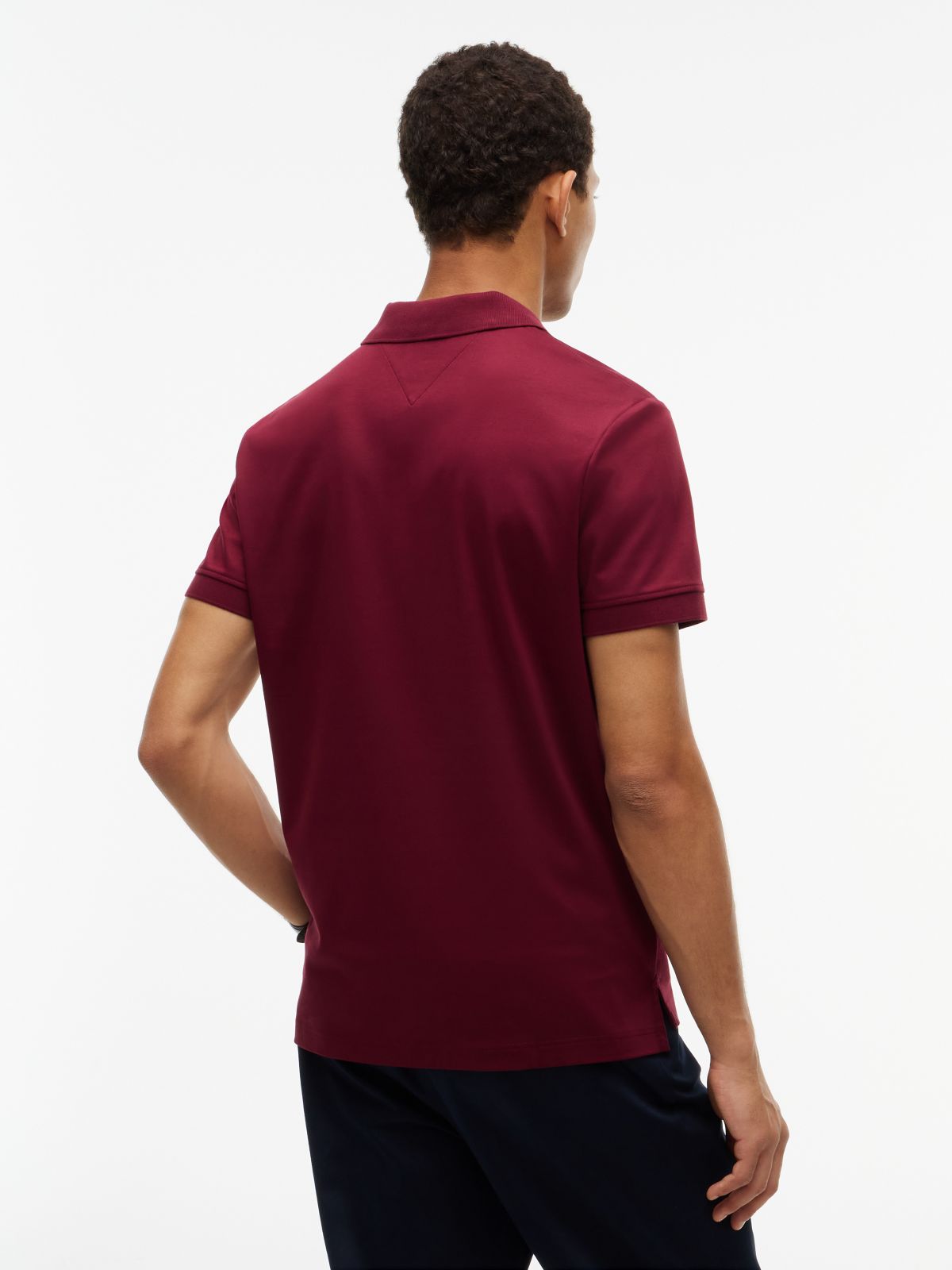 Regular Fit Tonal Logo Interlock Polo — Burgundy