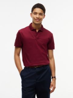 Regular Fit Tonal Logo Interlock Polo — Burgundy 1