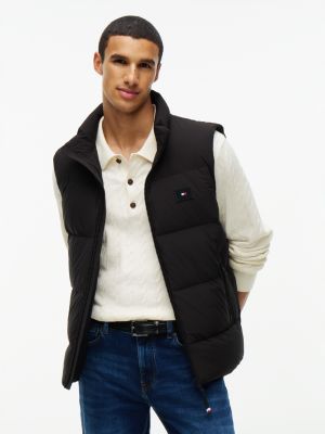 Water-Repellent Down Vest, Black
