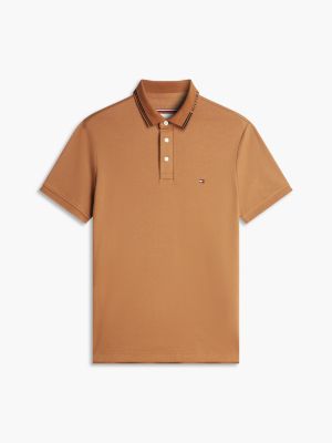Мужское поло Tommy Hilfiger Regular Fit Smooth Cotton Polo, цвет: Timeless Tawny — фото 5