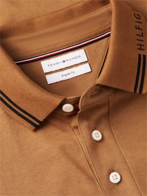 Мужское поло Tommy Hilfiger Regular Fit Smooth Cotton Polo, цвет: Timeless Tawny — фото 6