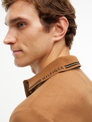 Мужское поло Tommy Hilfiger Regular Fit Smooth Cotton Polo, цвет: Timeless Tawny — фото 3