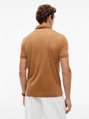 Мужское поло Tommy Hilfiger Regular Fit Smooth Cotton Polo, цвет: Timeless Tawny — фото 4