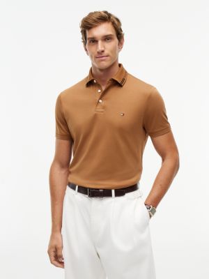 Мужское поло Tommy Hilfiger Regular Fit Smooth Cotton Polo, цвет: Timeless Tawny — фото 1