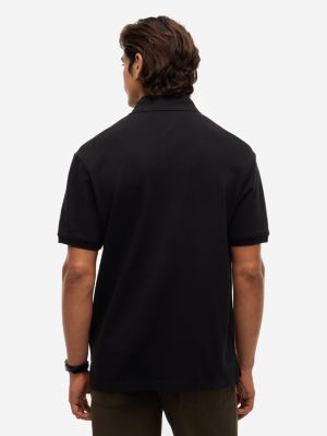 Мужское поло Tommy Hilfiger Classic Fit Corduroy Accent Polo, цвет: Чёрный — фото 4